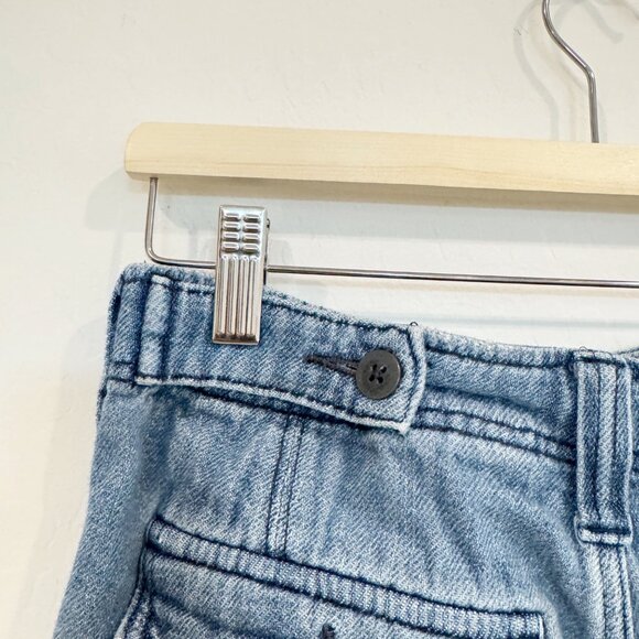 We The Free Denim She's A Legend Button Fly Distressed Baggy Harem Jean Shorts 8 - Picture 8 of 10